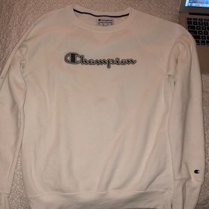 white champion sweatshirt
